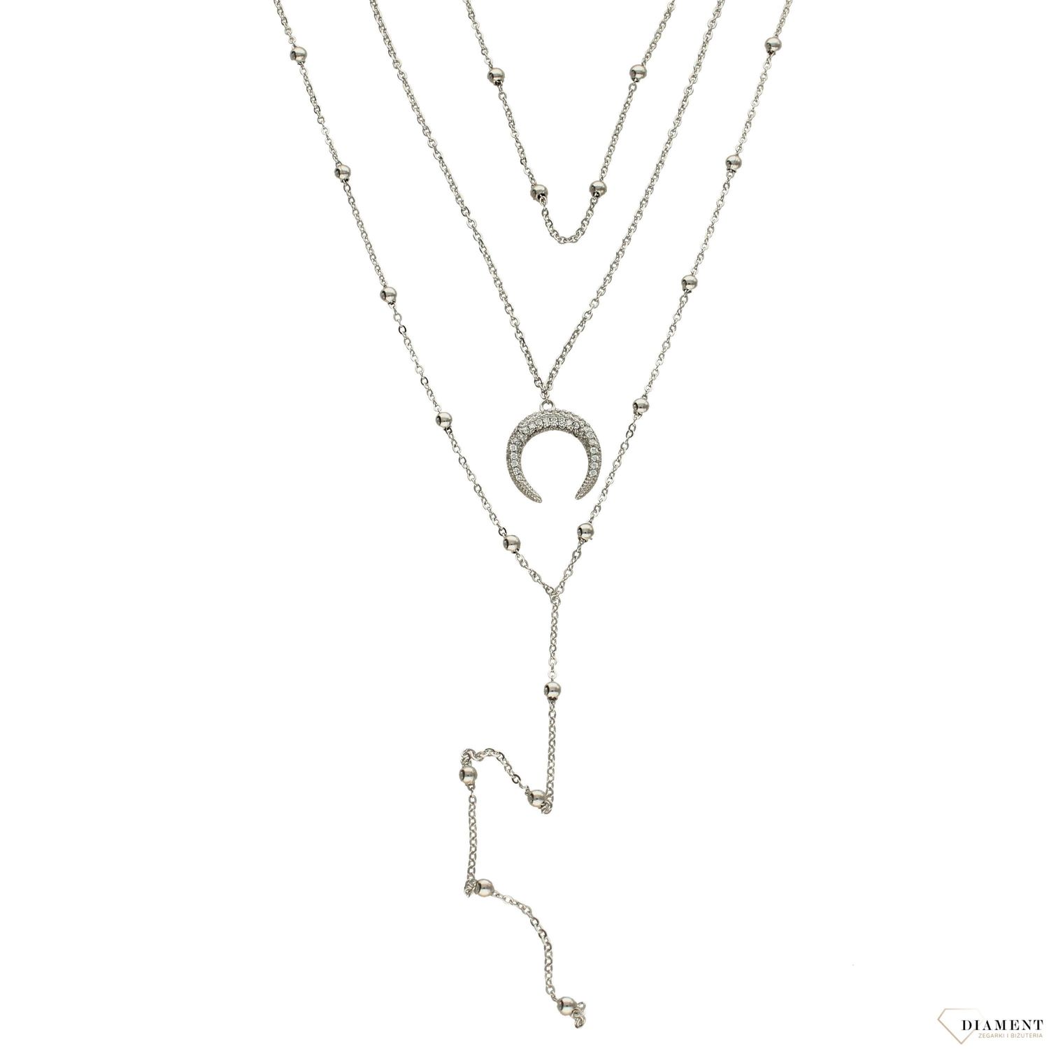 Srebrny naszyjnik potrójny z księżycem DIA-NSZ-0068-925 S.jpg